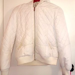 quilted white coat